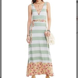 Matilda Jane Mint Stripe Seaside Afternoon maxi dress Size Medium